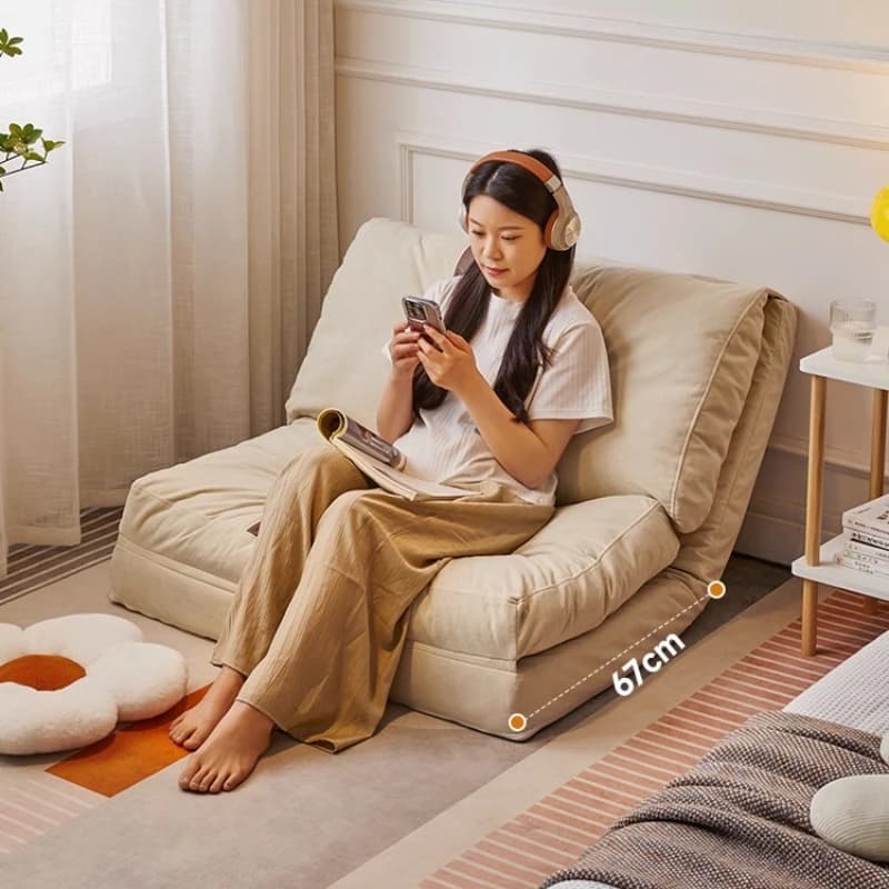 Scandinavian Folding Sofa Bed with Backrest Chaise Lounge Relaxing Portable Lazy Sofa Multifunction Living Room modern Furniture
