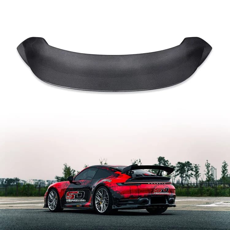 Auto Car Exterior Parts Dry Carbon Fiber 992 911 Trunk Duck Tail Rear Ducktail Spoiler Wing for 2021-2024