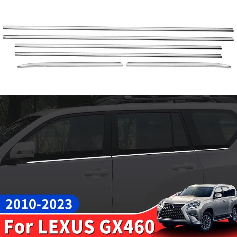 For Lexus GX460 2010-2023 Window Trim Strip GX 460 Stainless Steel Exterior Accessories Tuning Body kit 2022 2021 2020 2019 2018