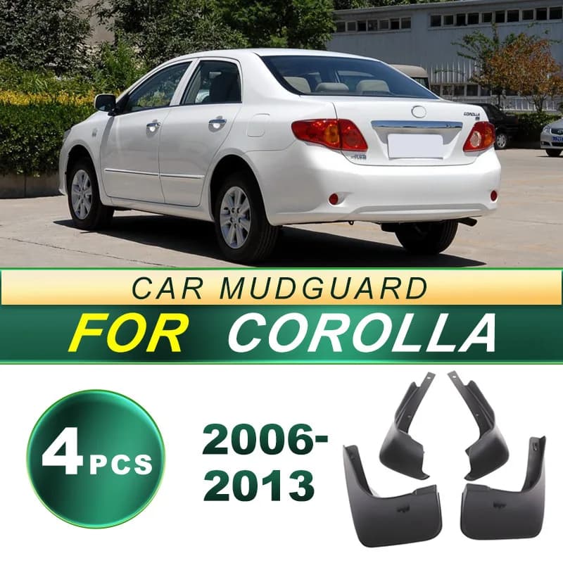 For Toyota Corolla 2006-2013 Upgrade Mud Flaps 4Pcs OEM Style Splash Guards Enhanced Compact Sedan Protection Complete