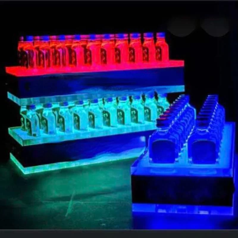 HOT SALE White Wine Liquor Bottle Display Carrier Led Bottle Presenter For Night Club Liquor Bar Cheap And Fine