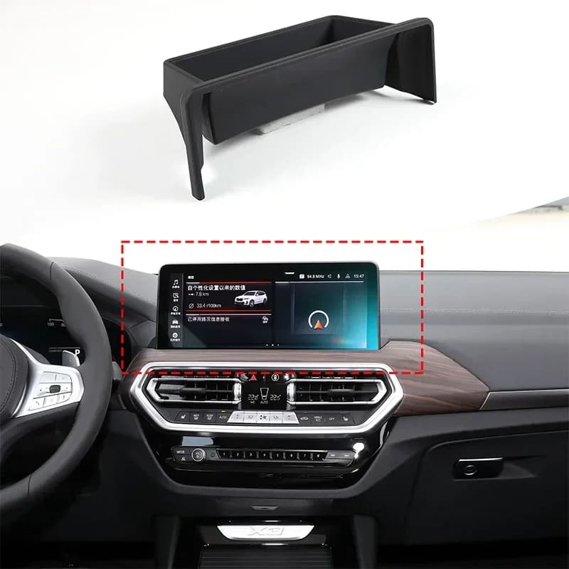 For BMW X3 G01 iX3 X4 G02 2018-2024 Car Dashboard Navigation Screen Rear Storage Box Hidden Organizer Interior Accessories