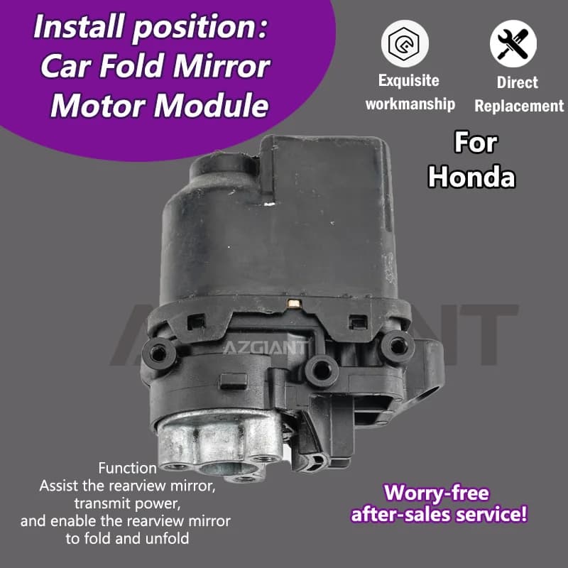AZGIANT Car Exterior side folding Mirrors right left motor module For Honda CR-V MK4/Fit MK3/Freed/HR-V MK2 tools Replacement