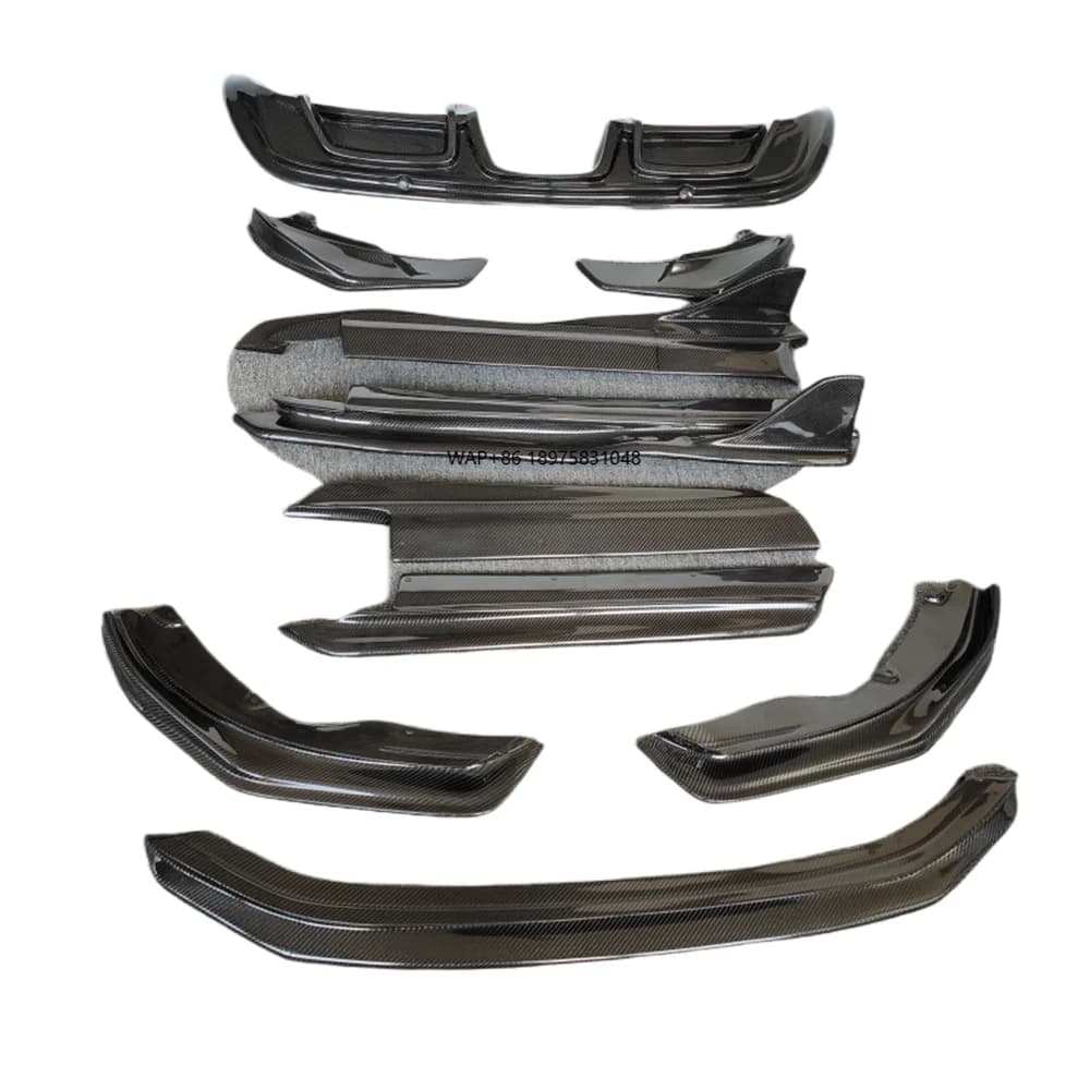 A-Style Carbon Fiber Body Kit for 718 Cayman Boxster Including Front Lip Side Skirt Rear Diffuser