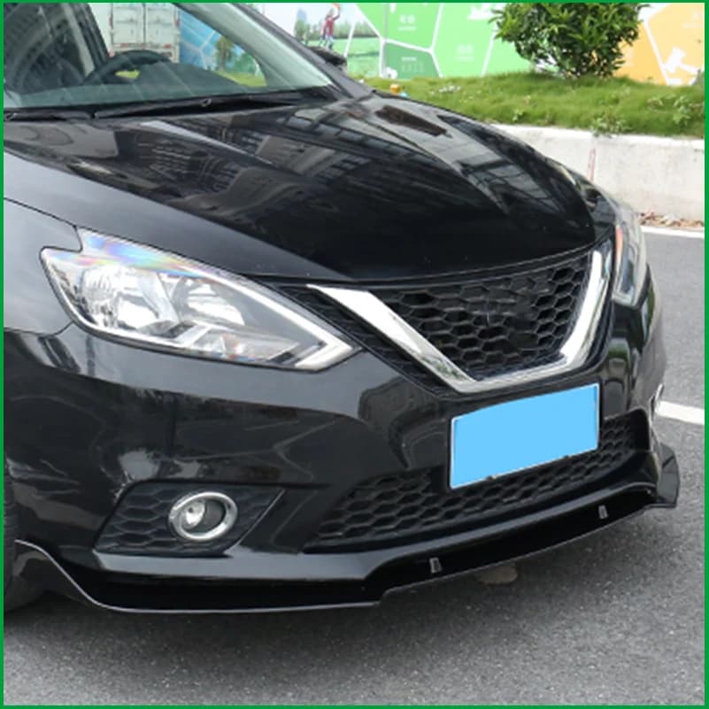 For NISSAN SENTRA Sylphy 2016-2019 Front Bumper Lip Diffuser Body Kit Protector Plate Cover Trim Car Styling Auto Accessories
