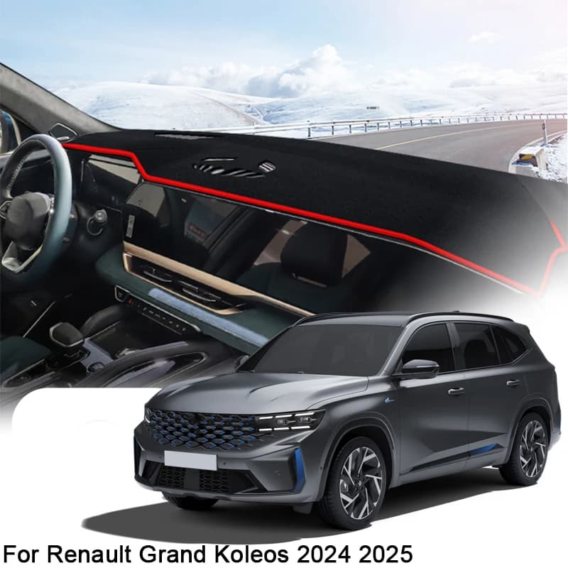 For Renault Grand Koleos 2024 2025 Car Dashboard Protective Mat Shade Cushion Pad Rose Carpet Mat Cover Automobiles Accessories