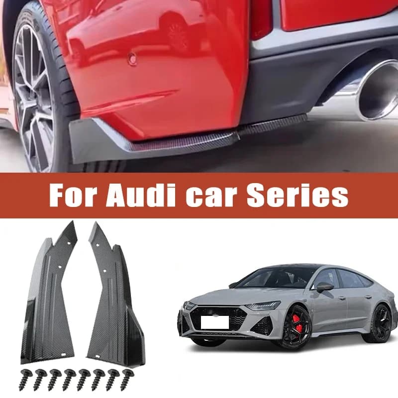 2pcs Rear Bumper Spoiler Lip Splitter Diffuser Anti-Crash Winglet Car Mod For Audi A3 A4 A5 A6 Q3 Q5 S3 S4 RS3 RS4 B7 B8 Q2 Q7