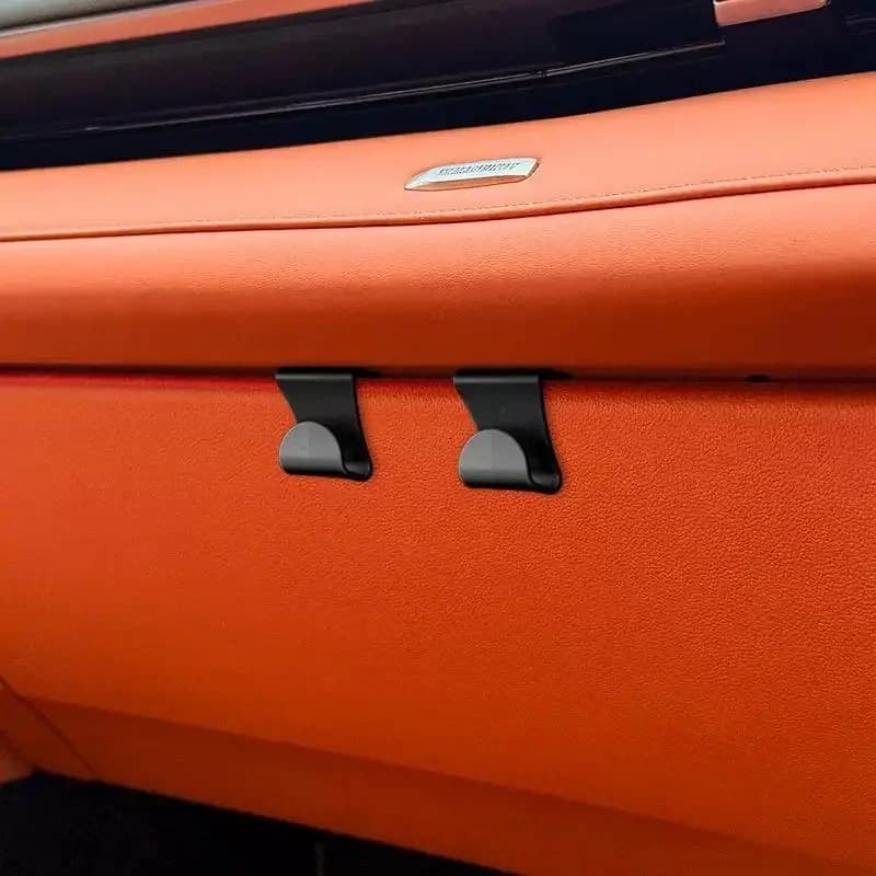 2PCS Car Co-Pilot Glovebox Hooks, Front Passenger Seat Glovebox Storage Hanger for Purse Cable, Glove Compartment Organizer Hook