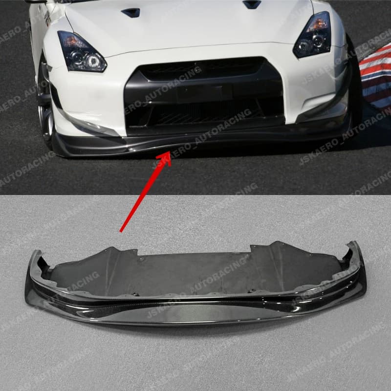 For Nissan GTR (Pre-Facelift)09-11 R35 Front Bumper Lip w/Undertray Carbon Fiber car BodyKits