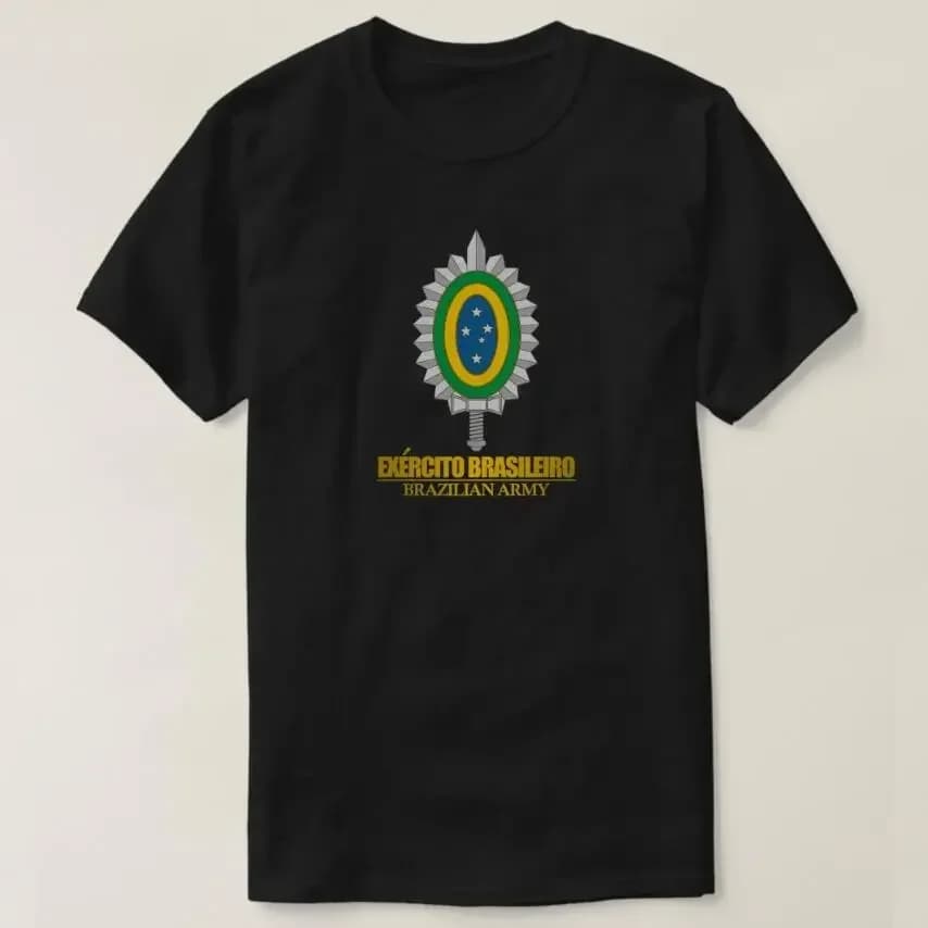 Brazilian Army Emblem Men T-Shirts Short Sleeve Casual 100% Cotton summer TShirt