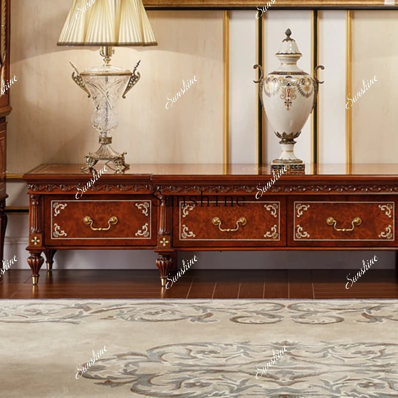 Large solid wood TV cabinet wine cabinet combination living room furniture  FT