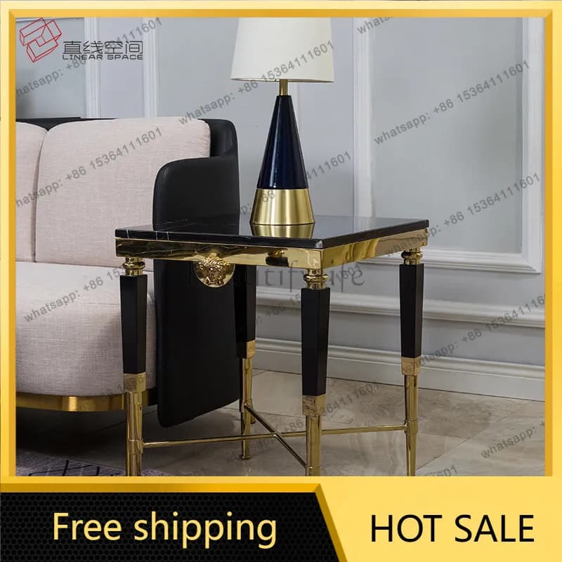 LS sofa living room corner tea table boiling table marble light luxury side table movable