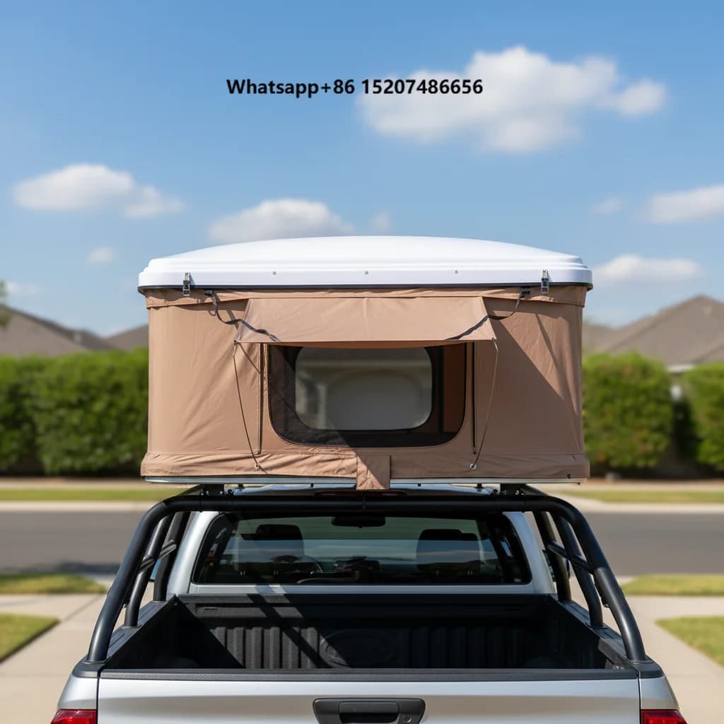 Easy Setup Heavy-Duty Anti-oxidation ABS Hard Shell Car Roof Tent Storage Rack Waterproof Multi-Size Options Fits SUVs Trucks