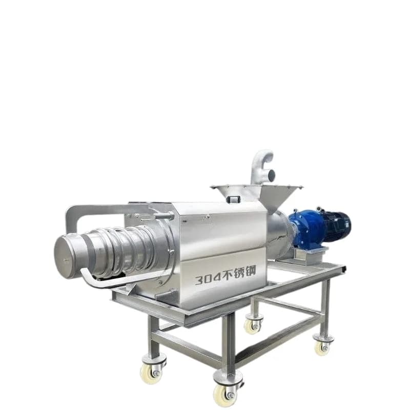 Pig manure farm cow manure pulp dehydration, stainless steel full set of chicken and duck manure solid-liquid separator