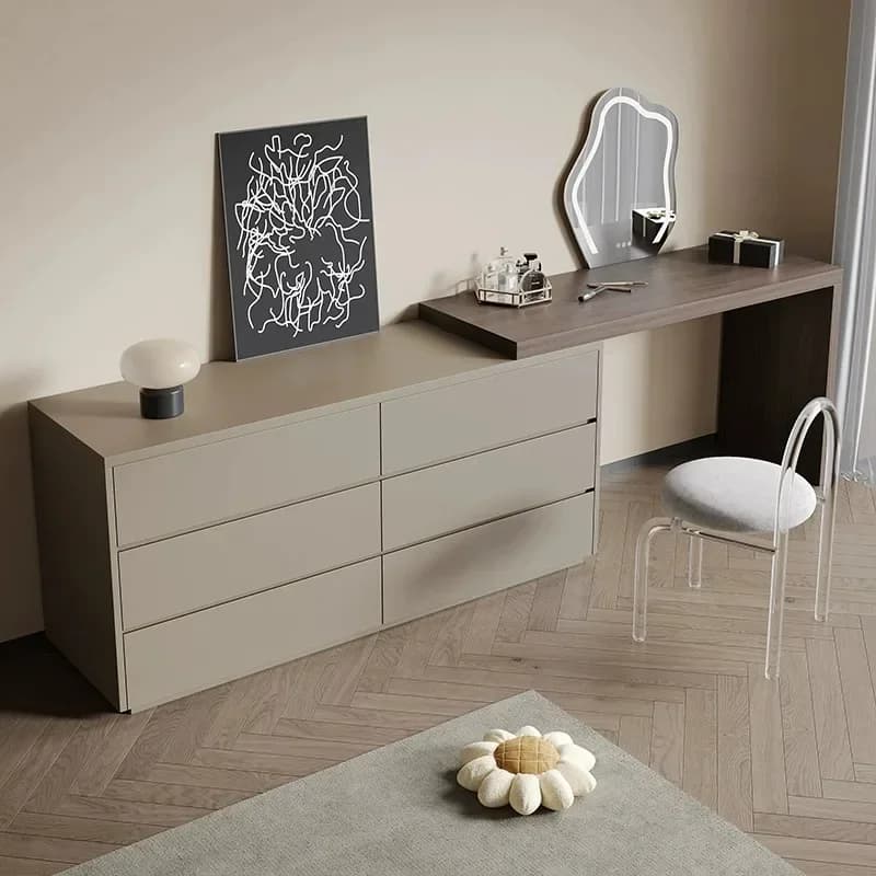 Living Room Vanity Table Chair Desk Mirror Makeup Bedroom Storage Dressing Table Organizer Comoda Pra Quarto Home Furniture