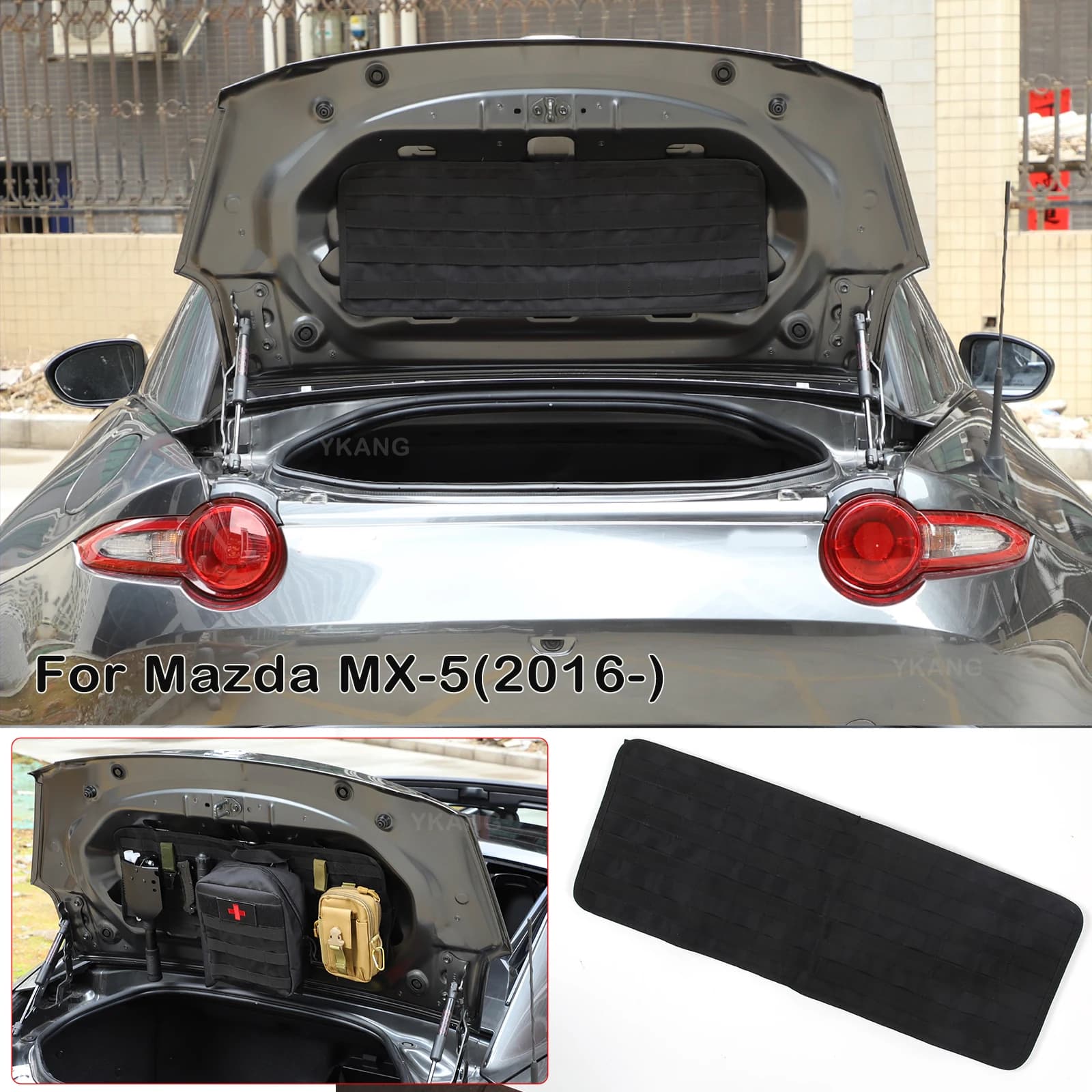 For Mazda MX-5 MX5 Miata ND 2016-2026 Tailgate Door Storage Bag Multifunctional Tool Hanging Pocket Parts Organizer Accessories