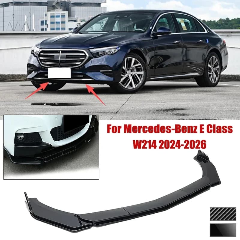 5pcs Front Bumper Shovel For Mercedes-Benz E Class W214 2024-2026 Spoiler Front Bumper Deflector Anti Scratch Protection Device