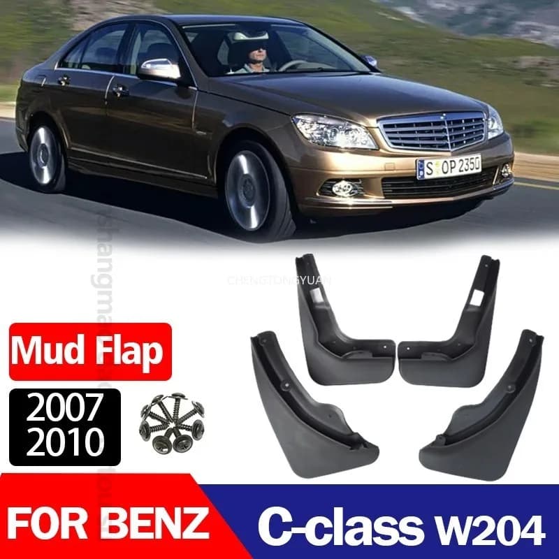 DPB Mudflaps Mudguards for Mercedes Benz C-Class W204 C180 C200 2007-2010 Tire Fenders Front Rear Wheels Car Accessories