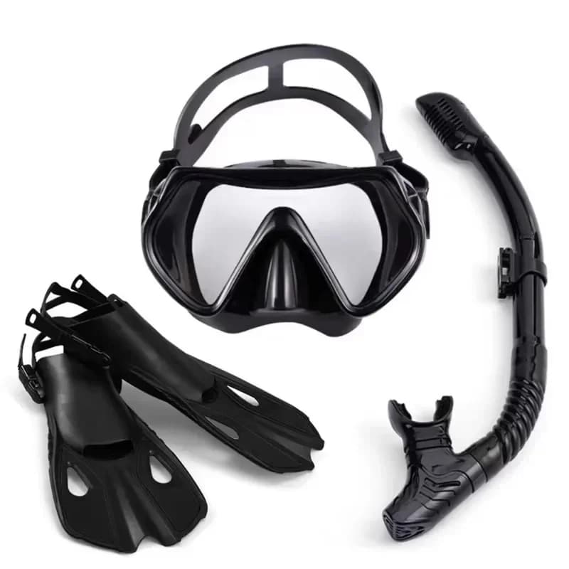 Color Swimming Dive Set Water Sports Use Diving Equipment Swimming Fin Mask Snorkel
