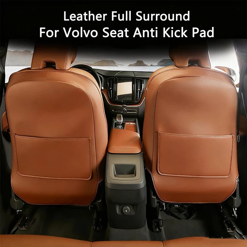 For Volvo XC60 S90 V90 S60 XC90 V60 2018-2025 Car Seat Anti Kick Pad Leather Full Surround Seat Anti Scratch Protector Pad Cover