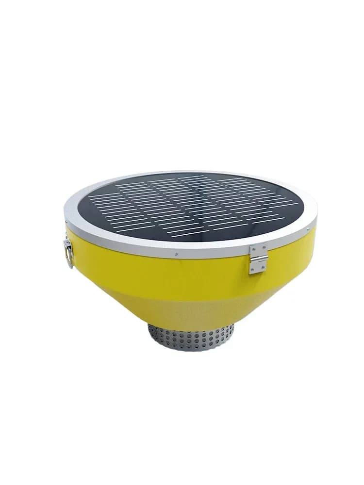 Water quality buoy monitoring station Aquaculture dissolved oxygen pH meter Reservoir fish pond conductivity