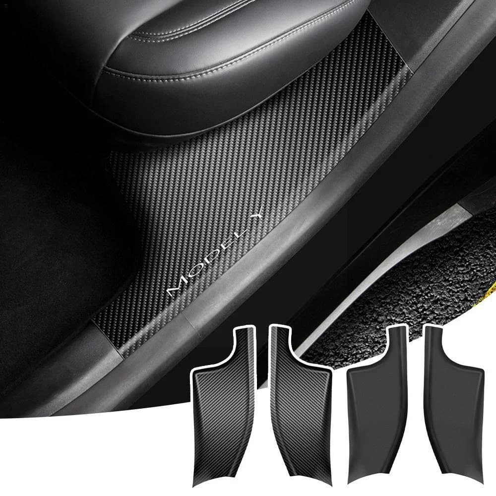 For Tesla Model Y Rear Row Built In Threshold Bar Protection Rear Refi Sill Stripe Cover Door Accessory Inner Pedal Protect