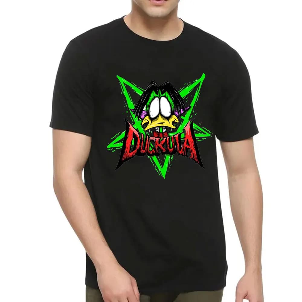 Men's Women's Sizes Retro Count Duckula Cartoon Graphic T Shirts Cotton Tee O-neck Classics Retro Tops Short-sleev Streetwear