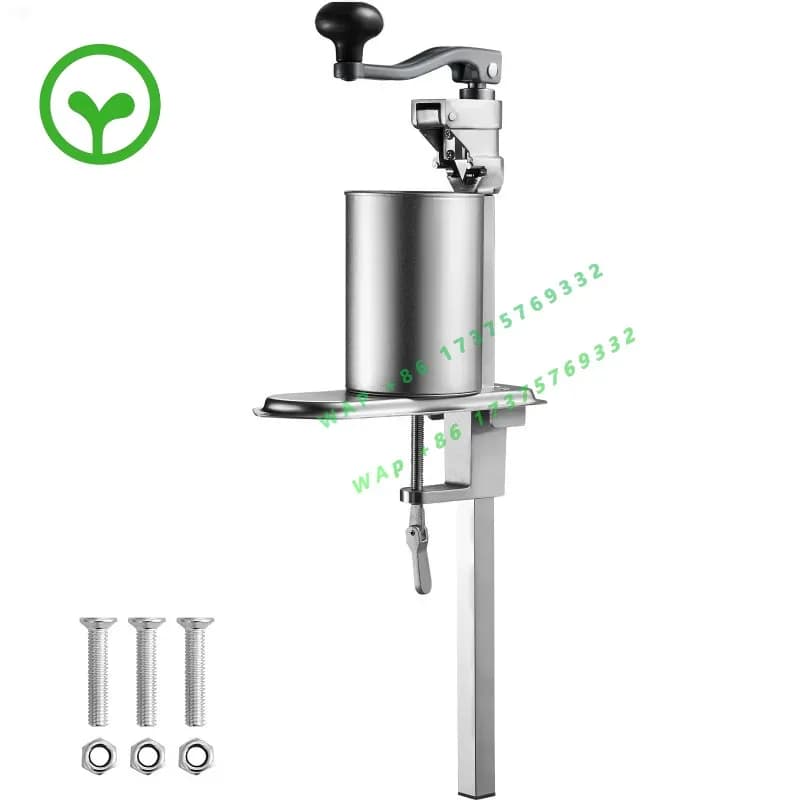 【Premium】SucceBuy Manual Can Opener Commercial T le Clamp Opener for Large Cans Can Opener with Base Adjust le Height Industrial