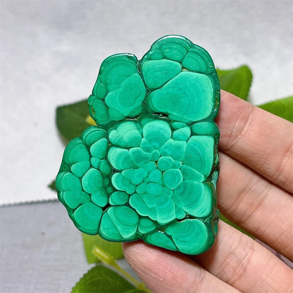 Malachite Slab Crystal Natyral Stone Quartz Specimen Mineral Polished Gemstones Quartz Wand Home Room Decoration Gift Energy