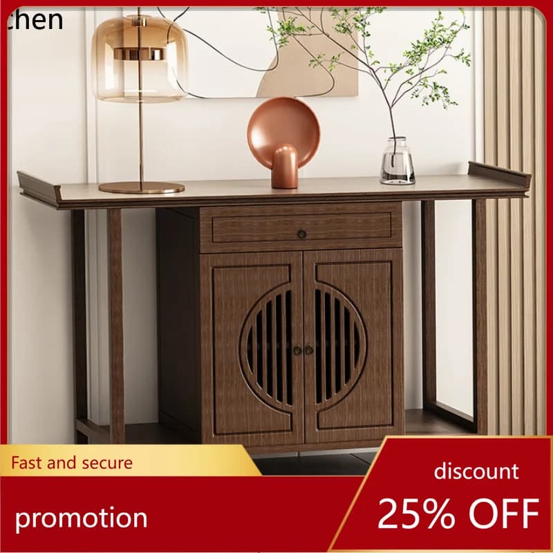 CZ Altar Table Home Use Buddha Altar Entrance Hallway Entryway Cabinet New Chinese Style Buddha Table Incense Case