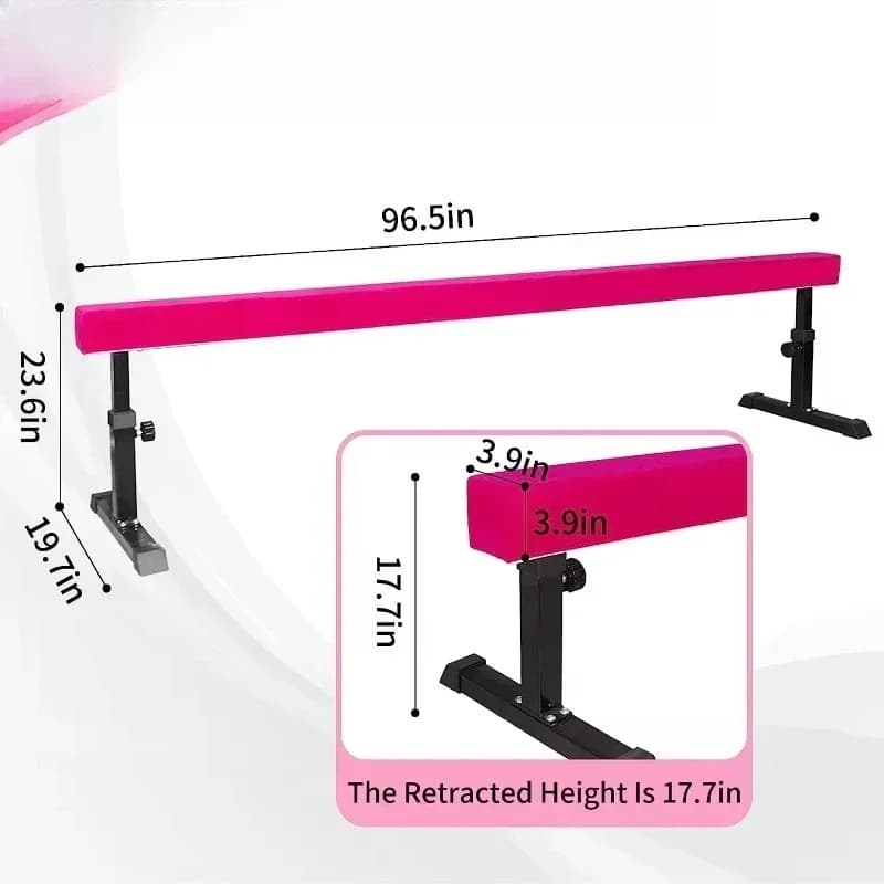 Adjustable Suede Balance Beam Gymnastics Equipment High Low Floor Gym Workout and Training