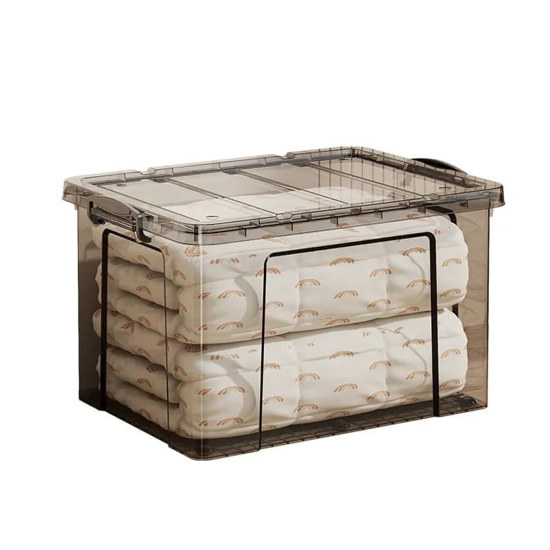 Large-capacity transparent black storage box Multifunctional toy sundries clothing storage storage box