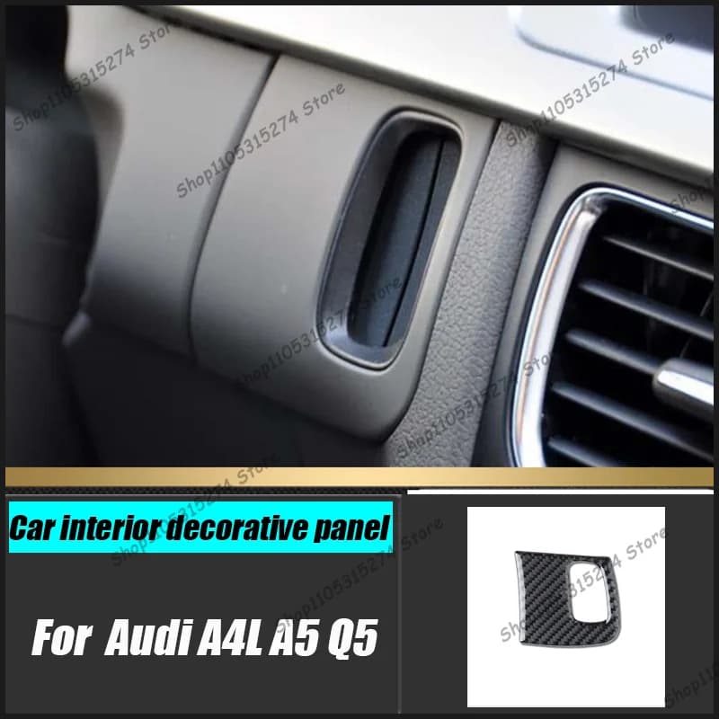For Audi A4L A5 Q5 Modified Carbon Fiber Interior Carbon Fiber Keyhole Frame A4L Decorative Interior