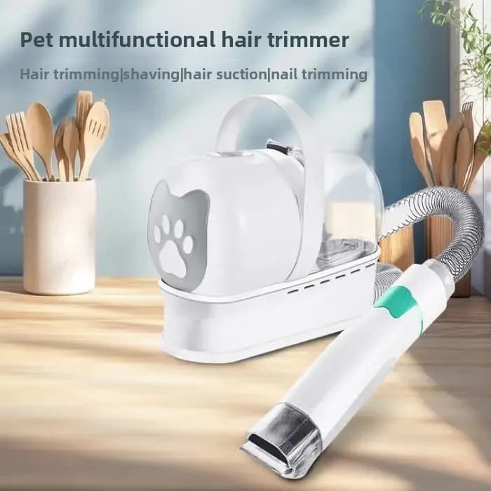 7-in-1 Multifunctional Pet Grooming Vacuum Kit Integrated Hair Trimmer Shaver For Dogs And Cats Hair Removal