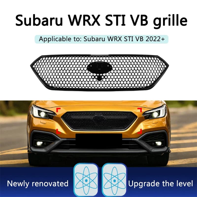 1 Set Black ABS Front Grille Racing Modification Accessories For Subaru WRX STI VB 2022+ Exterior Tuning Style
