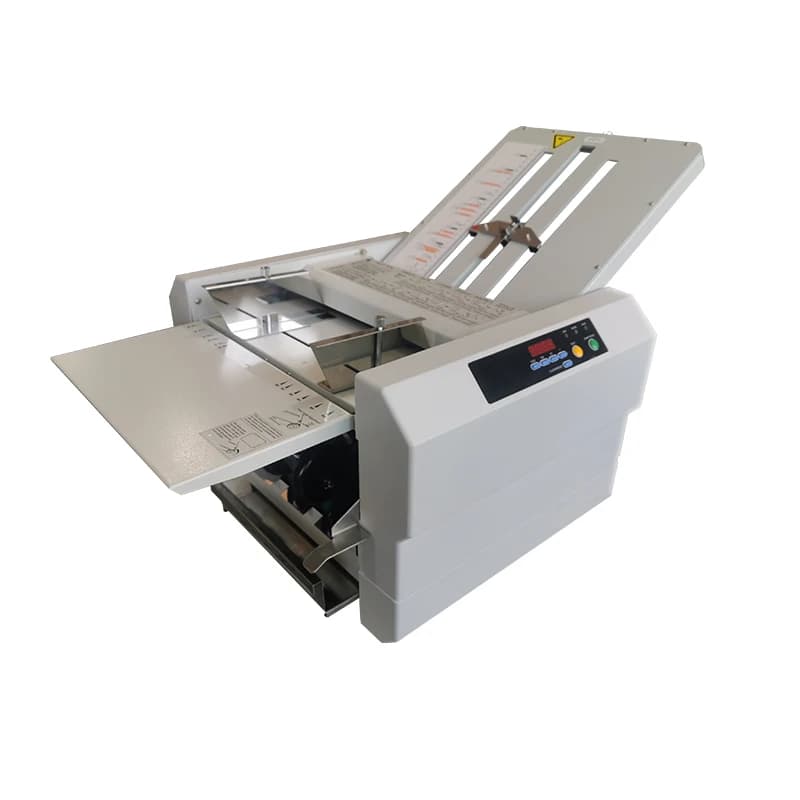 Desktop 50-157gsm Automatic Paper Folder Machine Has Z Fold Letter Fold Half Fold 500 Sheets Capacity for Printing Shop