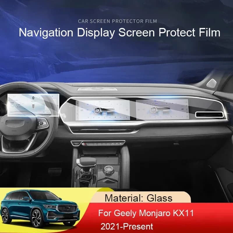 Car GPS Navigation Screen Protect Glass Film Auto Accessories For Geely Monjaro KX11 2021-2025Dashboard Display Tempered Sticker