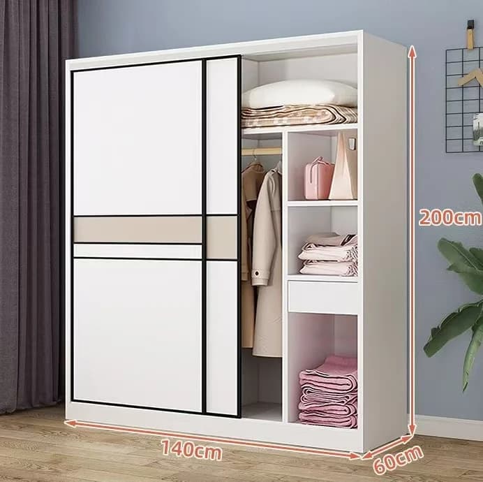 Sliding Wardrobe for Bedroom Simple Storage Cabinet