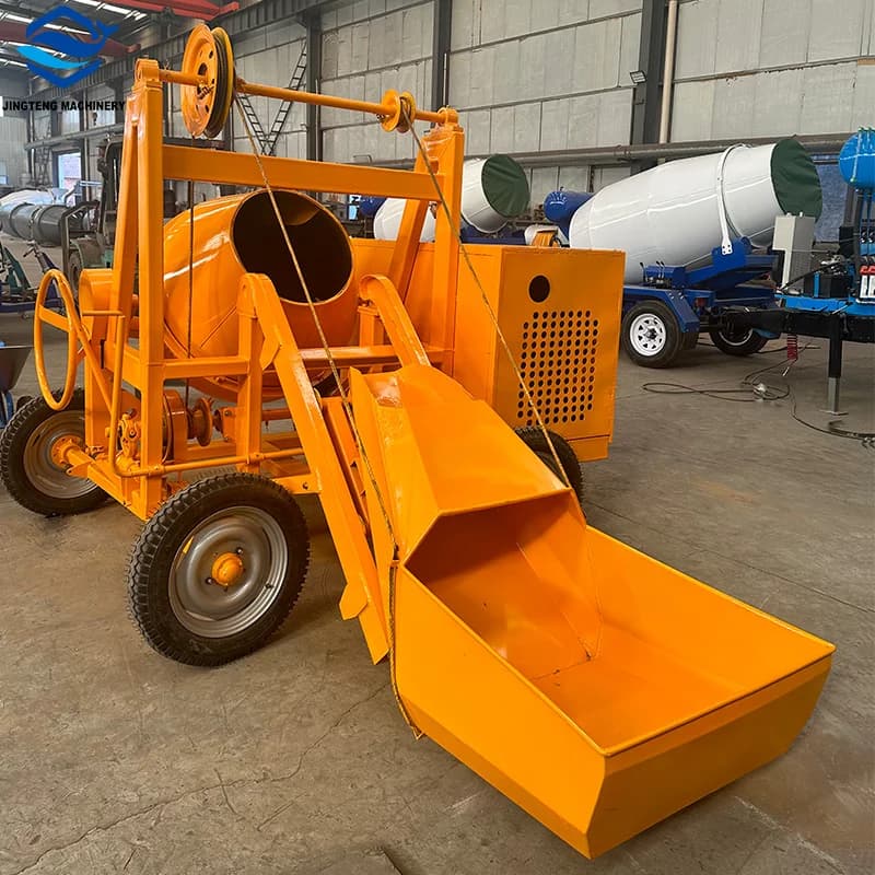 350L- 750L Removable Cement Mixer  Mini Self Loading Concrete Mixer
