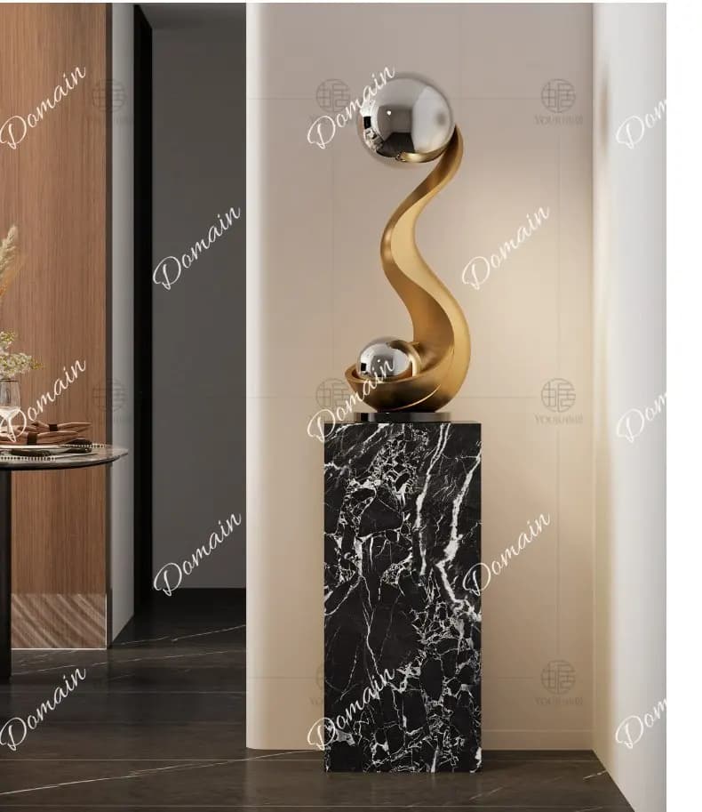 light luxury art sculpture floor-to-ceiling ornament creative decoration living room entrance niche vertical height handicraft