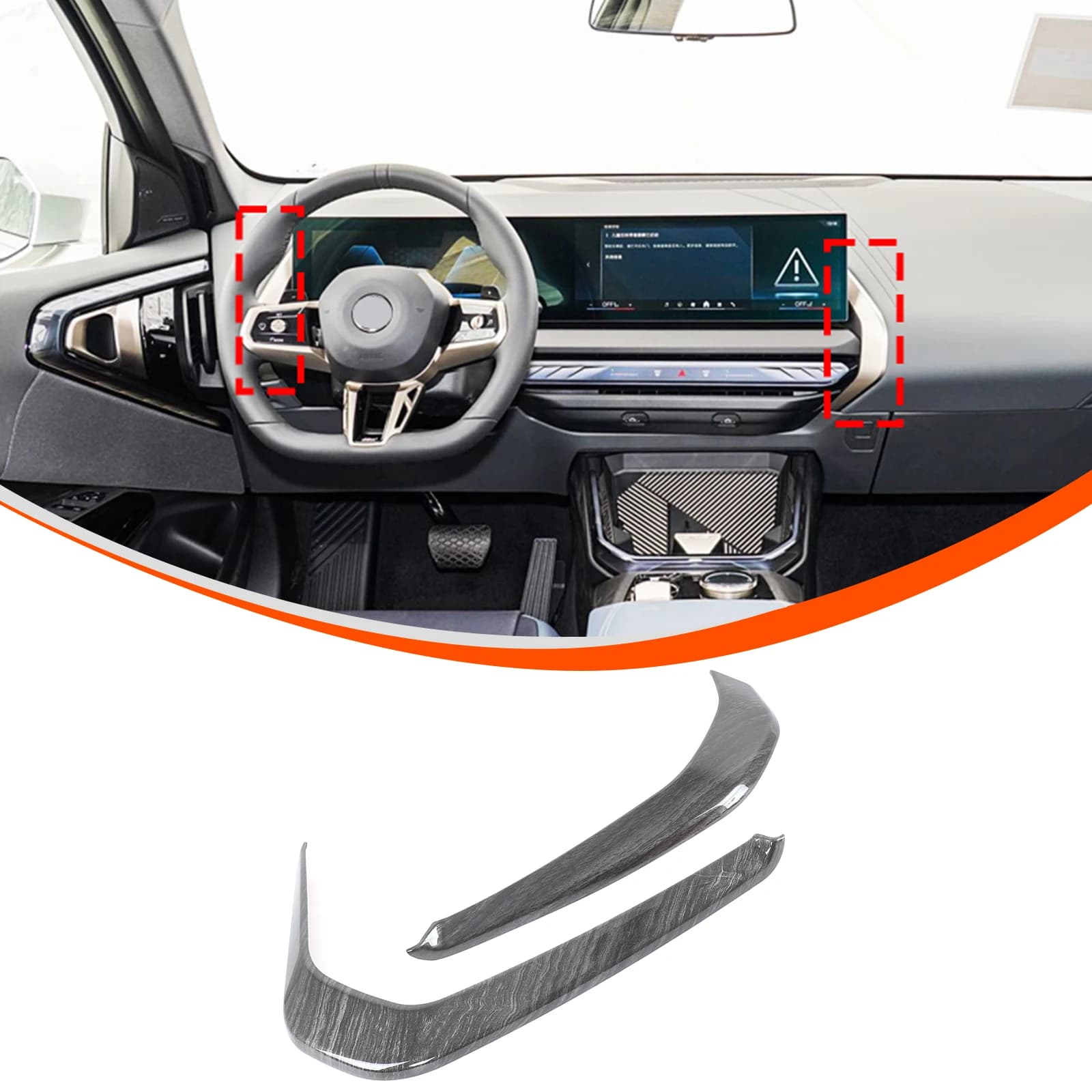 ABS Carbon Fiber Dashboard trim strip For 2025 BMW X3  Interior Car Accessories