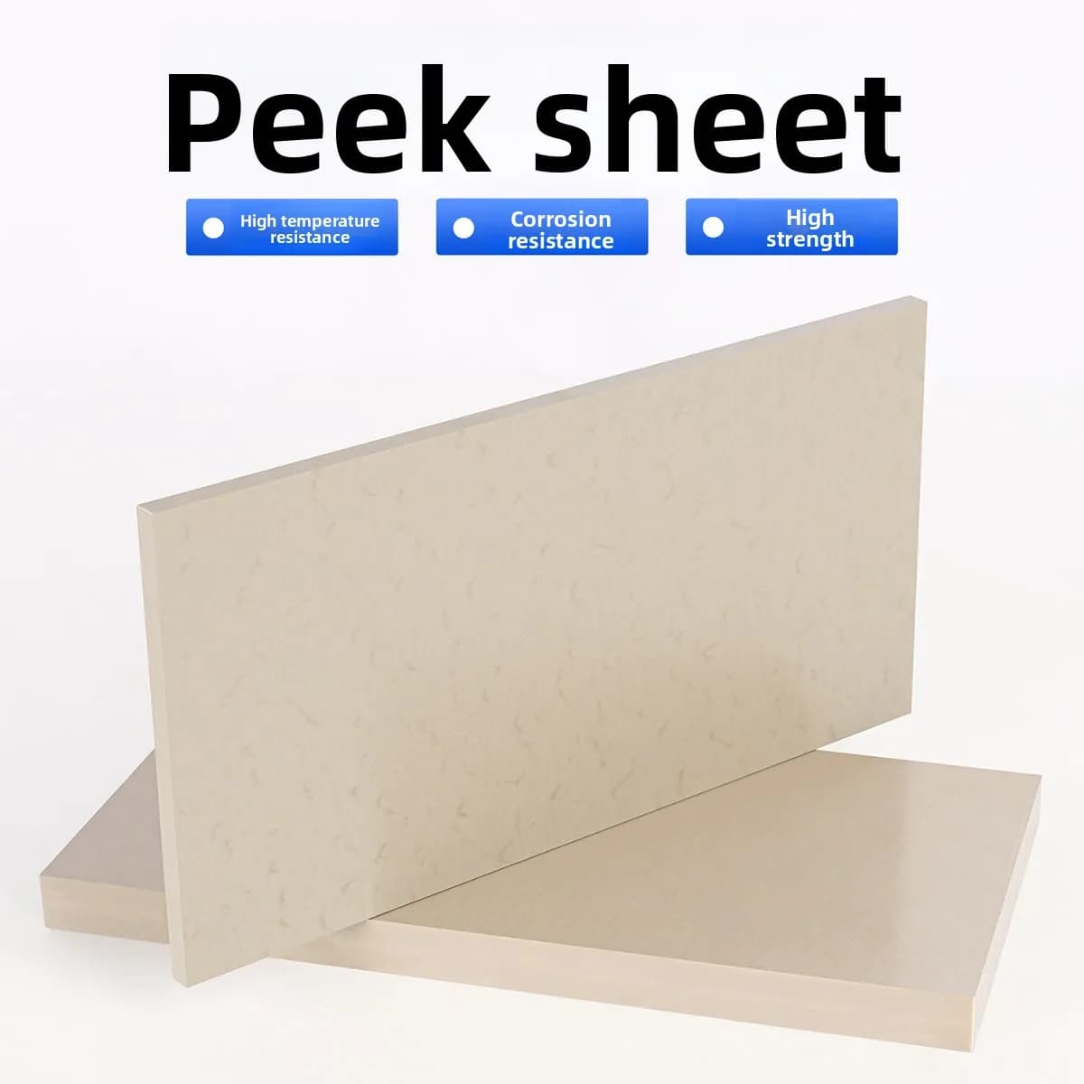 Thickness: 3mm, 4mm, 5mm, 6mm, 8mm- 20mm Customized Processing of Natural Color Peek Board/High-Temperature Resistant Peek Rod