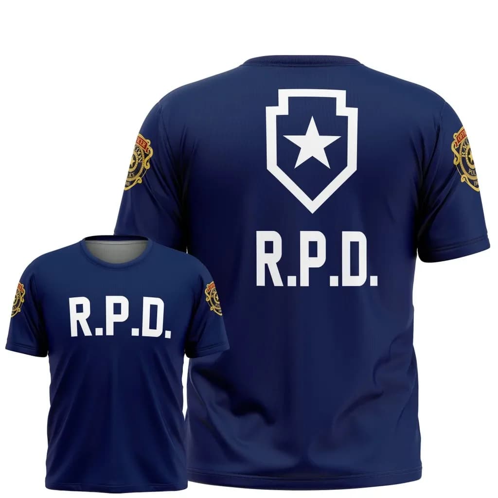 Biohazard 3D Movie Print Sport Quick-dry Breathable Men T-Shirt Outdoor Street Casual Harajuku Short Sleeve Summer Top Clothing