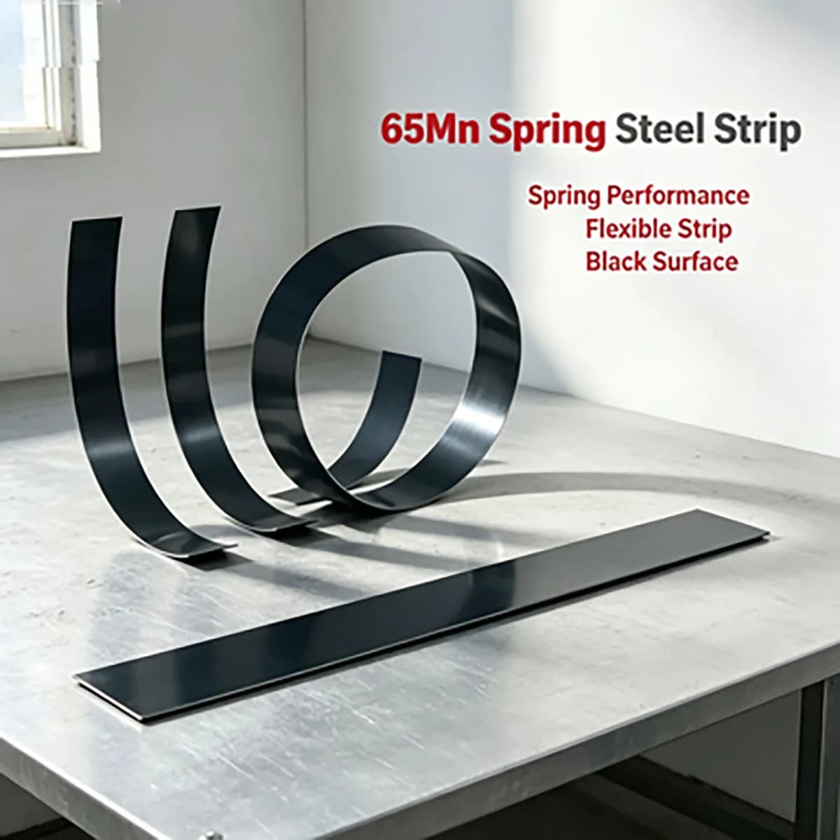 65Mn Quenched Manganese Steel Strip Sheet 1Pcs, 0.5‑4mm Thick 500mm Length Spring Steel Plate for CNC Fabrication