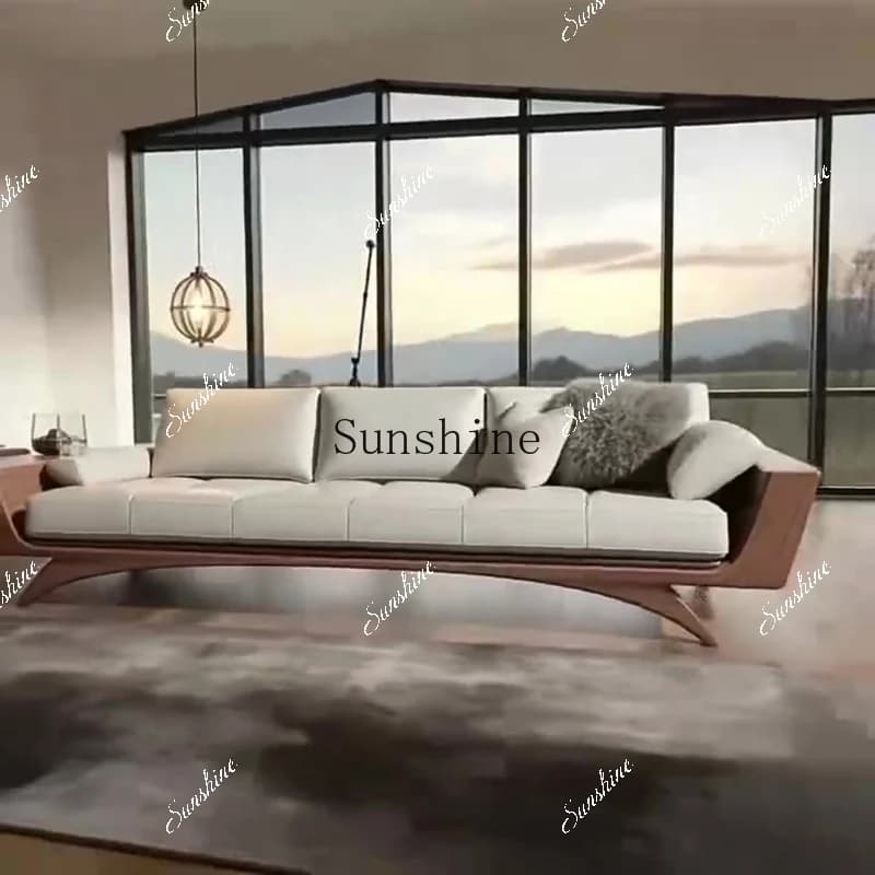 Italian minimalist solid wood Nordic simple sofa living room villa hotel high-end inlineMM