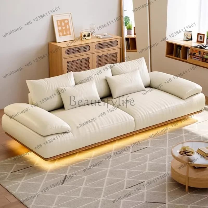 Relaxing Cushion Living Room Sofas Elegant Multifunctional Soft Minimalist Sofa Double Apartment