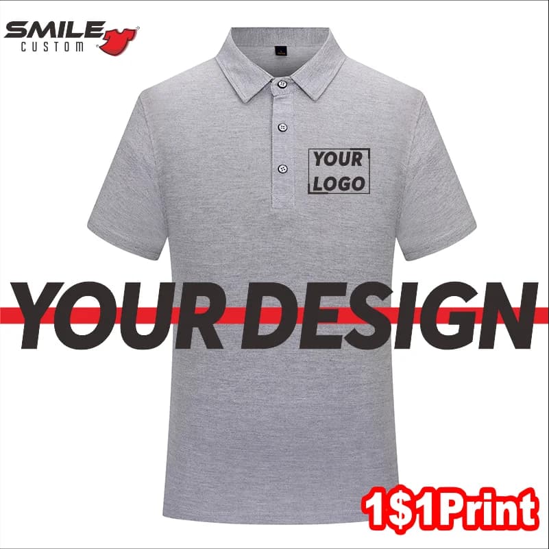 Comfortable Business Polo Shirt Workwear Custom Printing Company Team Logo Casual Men's and Women's T-Shirts Design Embroidery