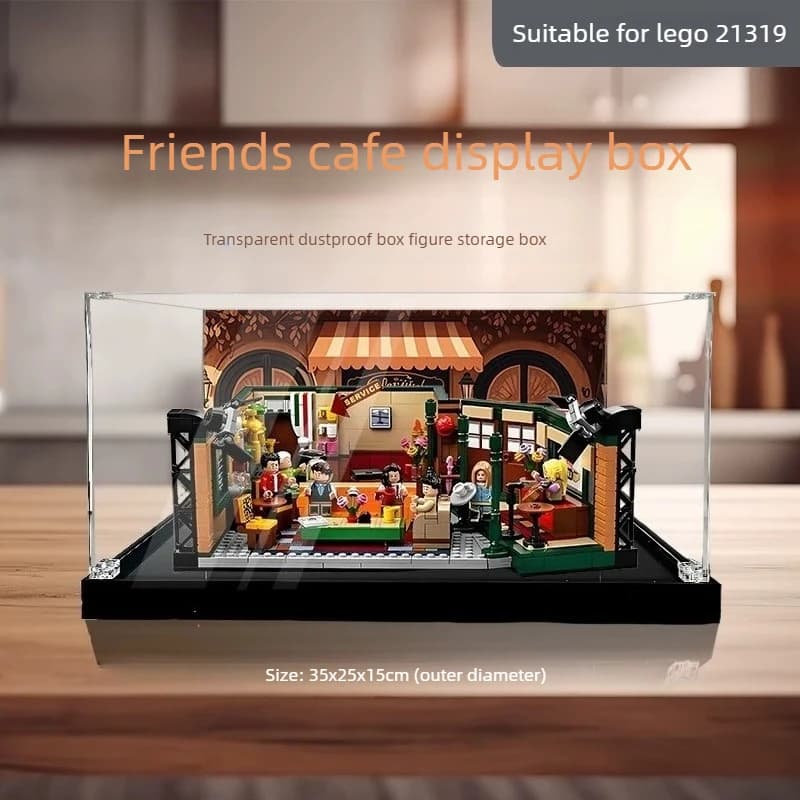 High-definition transparent acrylic dustproof display case suitable for LEGO 21319 Friends building blocks