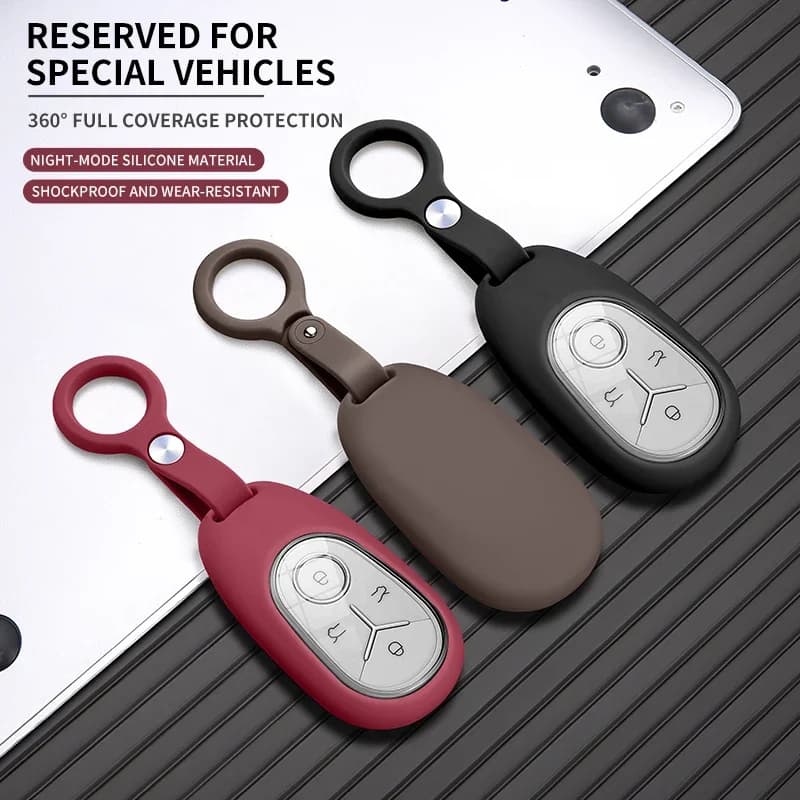 Liquid Silicone Rubber Car Key Case Cover For Geely Star Vow Geome Emgrand X7 EX7 Coolray Car Key Fob Shell  Garnish Accessories