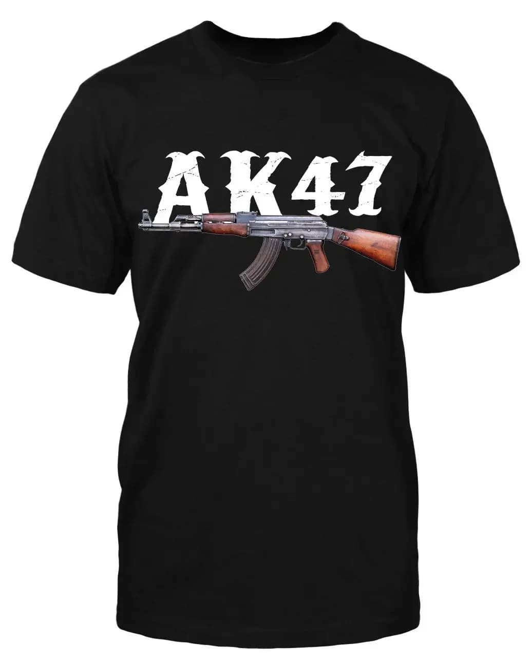 AK47 T-Shirt Fun Kalaschnikow 187 Gamer Gun Gaming Waffen MG Pistole Men's 100% Cotton Casual T-shirts Loose Top Size S-3XL